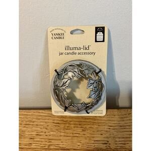 *NEW* Yankee Candle VTG ILLUMA-LID Jar Candle Topper Silver Metal Grape Vine VTG